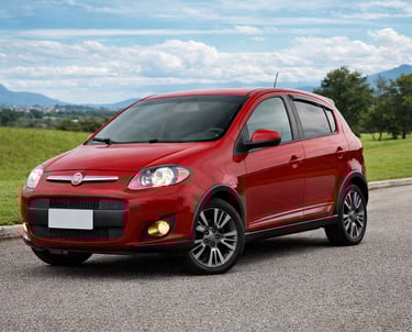 gerações do Fiat Palio em 20 anos modelo vermelho moderno na estrada