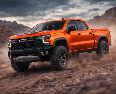 Chevrolet Silverado ZR2 2027 em off-road com novos motores e visual agressivo