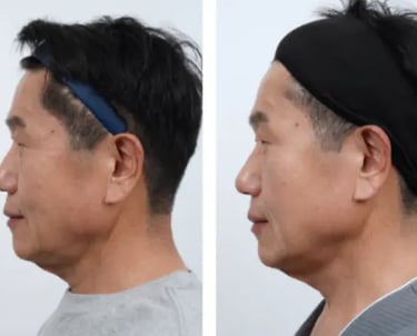 a man with a black headband and a black headband