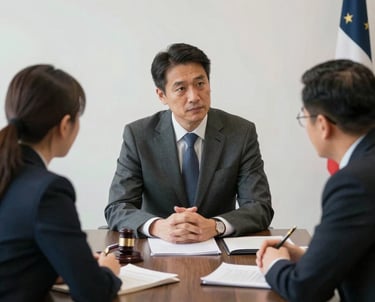 Bright blue interactive icons glowing on a dark tech-themed background.