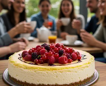 tarta de queso de frutos rojos