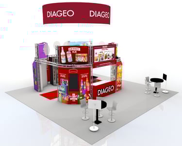 Trade Show Booth Design, Concept, 3D Model, & Render