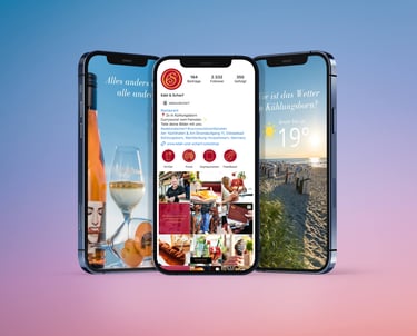 mock up smartphone edel & scharf social media 