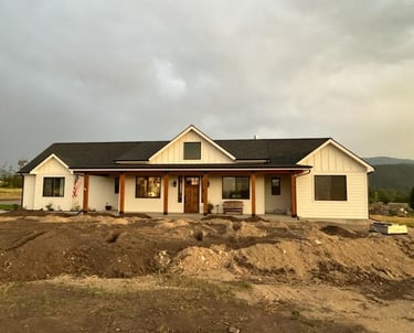 Custom house built by Saddle Horn Custom Homes in Arlee, MT