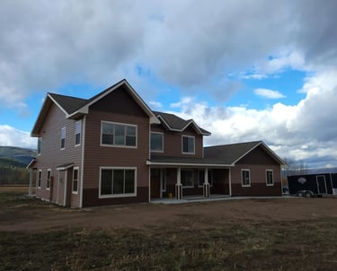 Montana custom home finished by Saddle Horn Custom Homes in MT