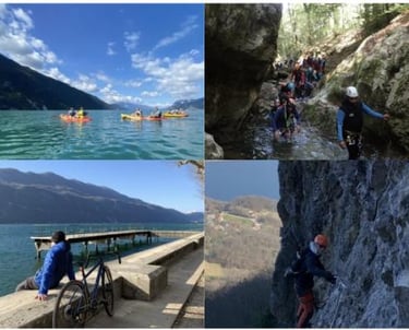 plusieurs sur le lac du Bourget avec différentes activités TAKAMAKA