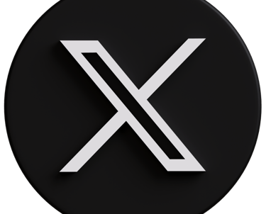 a black and white icon of a letter x