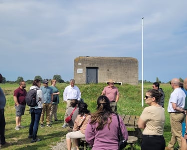 Andrew White Nijmegen, Holland talking about close air support operations during Op Market Garden