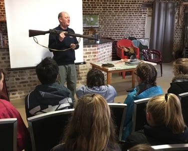 Andrew White The Somme demonstrating the British SMLE rifle of WWI