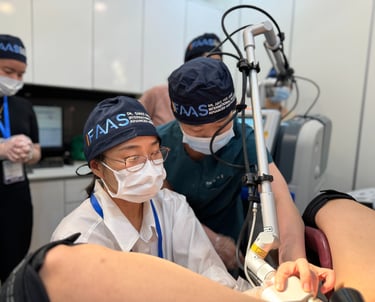 Dr Sunee Kim performing non-surgical vaginal rejuvenation for urinary incontinence and menopause