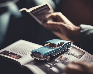a car driving on a road