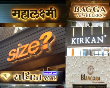 Acp sign board for shop, led sign board for shop