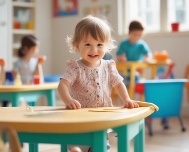Three bottles of Earth Choice cleaning products are lined up on a wooden surface. The bottles have liquid inside and feature colorful labels with natural imagery like lemons and flowers. Each bottle is topped with a white cap, and the background is a solid teal color.