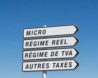 panneaux montrant les différents régimes fiscaux c