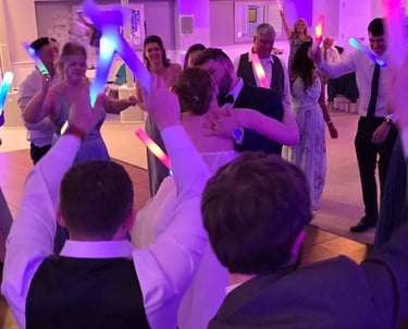 Romantic dance floor moment