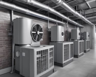 A detailed blueprint of an HVAC design project.