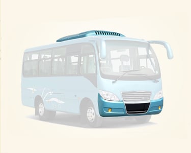 Bus bumper and air conditioning cover shell