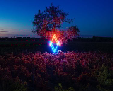 affut logo jeu de lumière