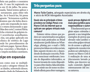 Reportagem no jornal Correio Braziliense