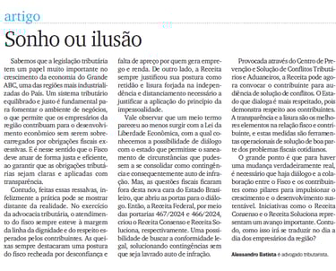 Artigo no Diário do Grande ABC