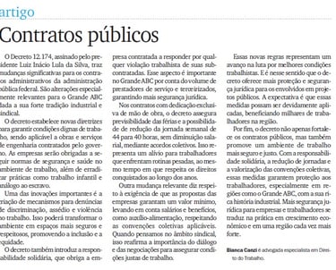 Artigo no DGABC