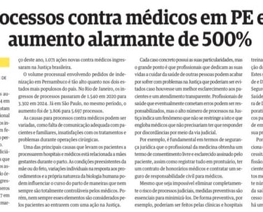 Artigo no jornal Folha de Pernambuco