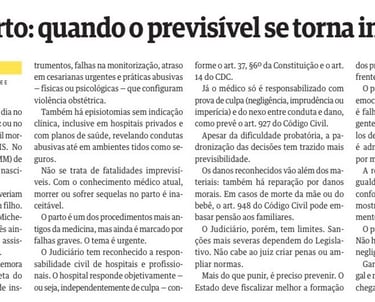 Artigo no jornal Folha de Pernambuco