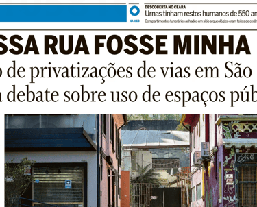 Reportagem no jornal O Globo