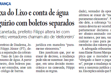 Reportagem no jornal Diário do Grande ABC