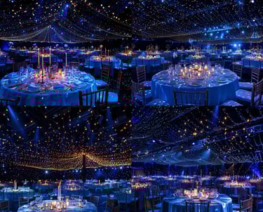 night under the stars with fairly twinkle lights