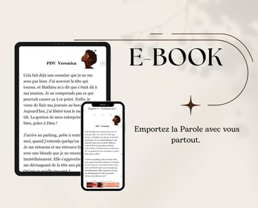 "Tablette et smartphone affichant un eBook, accompagnés du titre 'E-BOOK