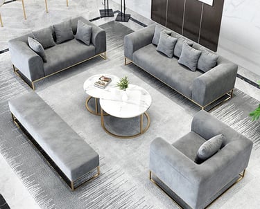 Beautiful bedroom Grey sectional sofa by afsar sofa repair