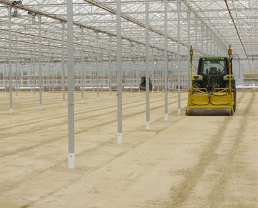 glasshouse floor levelling