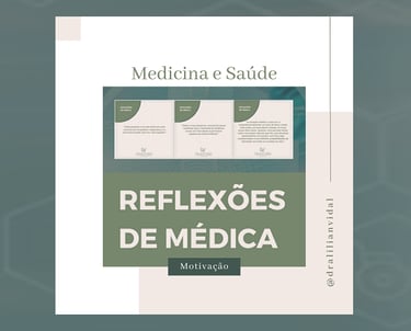 Uma imagem de capa do tópico intitulado reflexões de médica