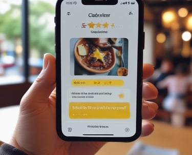 Phone with Google reviews