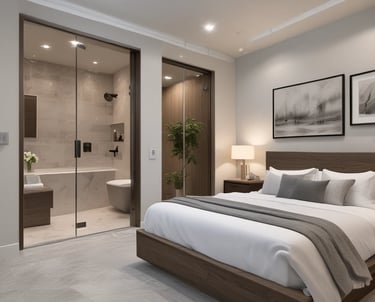 A beautifully renovated bathroom showcasing modern fixtures.