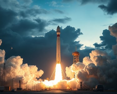 Image of rocket lifting off