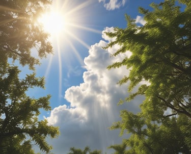 Sunlight, portraying the joy we can feel, with spiritual healing, a fundamental part of Reiki.