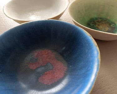 The Eden Holistic Health Studio, Gift Shop, Handmade Ceramic Stoneware Trinket Dishes.
