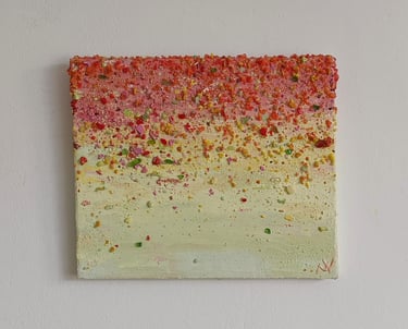 The Eden Holistic Health Studio, Gift Shop, Tooty Fruity Sunset Acrylic Painting.