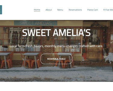 Sweet Amelia's website