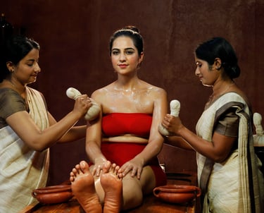 Qualified Ayurvedic practitioners performing Njavarakizhi or Navarakizhi