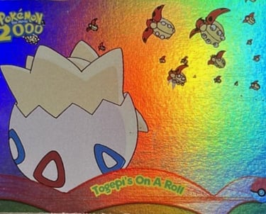 1 Togepi's On A Roll Topps Pokémon The first Movie 2000 rainbow foil
