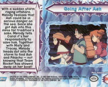 28 Going After Ash Topps Pokémon The Movie 2000 back