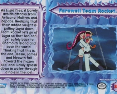 55 Farewell Team Rocket... Topps Pokémon The Movie 2000 back