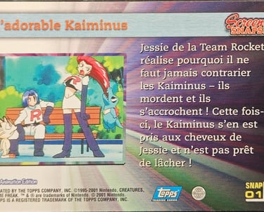 Snaps01 L'adorable Kaiminus topps série 3 Johto