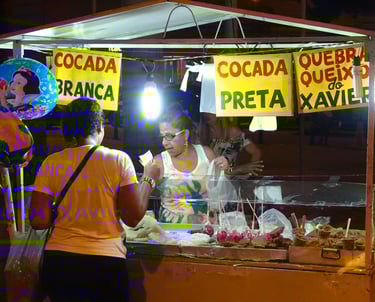 Street Food outside Feira De Sao Cristovao -