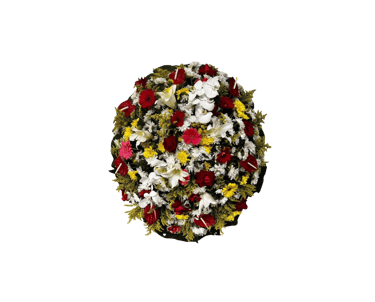 imagem mostra coroa de flores B luxo III branca da consolare são paulo