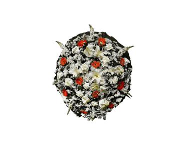 imagem mostra coroa de flores B luxo laranja da consolare são paulo