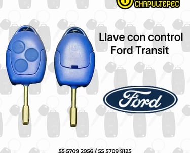Llave con Control Ford Transit Chip 80 Bits